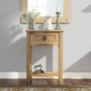 Mews Corona 1 Drawer Console Table, Waxed Pine, W 53 x D 35 x H 73cm