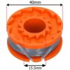 SPARES2GO 2.5m Line & Spool Compatible with Argos McGregor Strimmer Trimmer (Pack of 2)