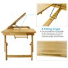 SMIBUY Bamboo Laptop Bed Desk, Breakfast Serving Tray, Notebook Computer Stand (Natural)