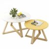 Round Coffee Tables Japanese Style Coffee Table Combination Wooden Inlaid Table Set Side Table For Living Room Bedroom Balcony 9 Colors Color  A