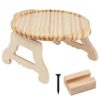 POHOVE Sofa Armrest Clip Tray Table Clip On Tray Sofa Table for Wide Couches Couch Arm Tray Table Wooden Sofa Arm Tray Table with Phone Holder fo