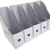 IKEA White Magazine FLUNS File Holder Document Organizer Paper Book Storage Office Desk Organizer by Excel Trading (Pack of 5)