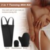 EVYTTA Fake Tan Mitt Set  Self Tanning Mitt Set 3 in 1 with Self Tan Mitt Glove Back Tanner Applicator Mini Tanning Mit Velvet Tanning Mitt Tanni