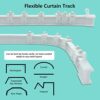 Bendable Ceiling Curtain Track for Bay Window 16FTapprox 5m Flexible Curved Curtain Rail Ceiling Wall Mount Heavy Duty Plastic Curtain Rails Trac