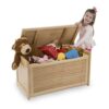 Melissa & Doug Furniture Wooden Toy Chest - Honey