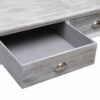 Festnight Coffee Table Center Table Rectangular Table with 2 Drawers for Living Room Grey 100x50x45 cm Wood