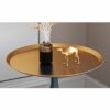 HZF Round Coffee Table Light Luxury Corner Table Living Room Sofa Side Table Small Marble Round Table Iron Simple Round TableColorBlack C