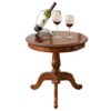 SHtables Coffee Table American Solid Wood Small Round Tablebedside Tablesofa Side Tablenegotiation Table for Living Room Balcony Bedroom Size  80