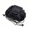 MUXItrade Lazy Drawstring Make up Bag Portable Large Travel Cosmetic Bag Pouch Travel Makeup Pouch Storage Organiser For Women Girl Black