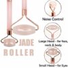 Jade Roller Facial Massage Anti Aging Massage Roller With Gua Sha Scraping Natural Jade Massage Tool Set For Face Neck Body Slimming Rejuvenation