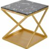 XYSQWZ Bedside Tables Side Table End Tables 2 Tier Square Storage Small Round Tea Table Coffee Table Mid Century Modern Coffee Table with Base fo