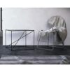 Simple Design Coffee Table Coffee Table Wrought Iron Square Industrial Tea Table Sofa Side Corner Coffee Side Table Used for Office Living Room B
