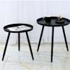 HDDFG Small Coffee Table Modern Minimalist Sofa Living Room Side Balcony Coffee Table Bedside Triangle Small Round Table Table Coffee Color  Blac