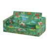 PWTJ Kid Sofa Couch, Double Seat 2 in 1 Flip Open Children Foam Sofa for Ideal Kid Gift (Grey)