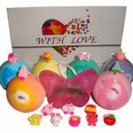 Kids Bath Bombs with A Surprise Toy Inside  Butterfly Soap on The Rope Colored XL Bath Bombs