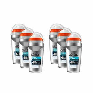 LOral Men Expert Cooling Deodorant for Men Intensive RollOn Deodorant for 48 Hours Ultra Cooling Effect Fresh Extreme 6 x 50 ml