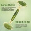 Jade Roller And Gua Sha Set Jade Face Roller For Women Gua Sha Stone Rose Quartz Roller Face Massager Roller Gua Sha And Jade Roller Facial Rolle