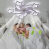 Becailyer 25in Modern Ceiling Fan with Lights, 50W Remote Control Dimming 5-Leaves Shape Led Flush Mount Ceiling Fan Lamp 6 Gear Wind Speed Quiet