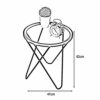 WALNUTA Small Coffee TableIndustrial Side Table End Telephone Table with Mesh Shelves for Office Hallway or Living Room Wood Look Accent Furnitur