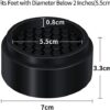 Ezprotekt 8 Pack Adjustable Furniture Risers, Bed Risers 1 inch Round Heavy Duty Anti Slip Rubber, Stackable Washing Machine Riser Creates an Add