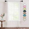 HSYLYM Knitting String Curtain Panels Dense Polyester Fringe Curtain Fly Screens Room Divider for Door Window DecorEcru90x200cm
