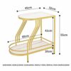 Living Room Marble Simple Round Side Table Coffee Table Sofa Table WhiteBlack