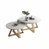 Table XIAOYAN Set of 2 Coffee Wooden Round Multifunction for Living Room Small Unit  White