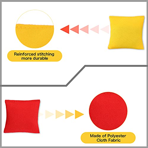 Skylety 30 Pieces Mini Colorful Cornhole Bean Bags Nylon Sack Tossing Beanbags Fun Sports Outdoor Family Games Kid Toys for Hand Toss Party Game
