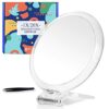 5Inch,20X Magnifying Mirror, Two Sided Mirror, 20X/1X Magnification, Folding Makeup Mirror with Handheld/Stand,Use for Makeup Application, Tweezi