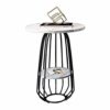 Round Coffee Table North Europe 2 Layer Marble Side Table Mini Small Round Table Corner Table Black Iron Coffee Table Living Room Balcony 42 x 62