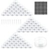 AMANMAN 100 Pcs Sample Pots Travel Cosmetic Jar 3ml3g Small Plastic Containers Empty Clear Tin Bottles with Lids Labels Spatula Makeup Accessorie