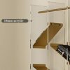 TOYOMO Modern Transparent Display Stand Acrylic Bookcase Vertical Storage Shelf Cabinet Console Table Showcase For Living Room Entryway Exhibitio