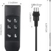 Lift Chair Remote Control, Ancable 6 Button Home Recliner Hand Control Replacement Power Lift Chair Remote with 5-Pin Plug Extension Cable for La