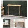 Golden Console Table Solid Wood Easy To Install Very Narrow Console Table Against The Wall Simple Console Tables For HallwaySize90  20  80CM