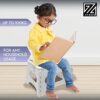 ZYBUX - 11" Folding Step Stool | Lightweight Plastic - Foldable Step Stool Non Slip Stools for Bathroom Bedroom Kitchen Steps Fold Away | Indoor