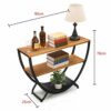 Axdwfd Console table 3 Tiers Console Sofa Side Table Bookshelf Entryway Accent Tables Storage Shelf Living Room Entry Hall Table