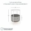 Nathan James Round Modern Side Accent or End Table for Living Bedroom and Nursery Room Engineered Wood Metal Marble Paper or Polyester Fabric Whi