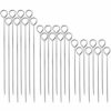 URATOT 24 Pieces Kebab Skewers Reusable Stainless Steel Grilling BBQ Stick Skewers, 3 Sizes (15cm/20cm/25cm) (24)