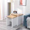 HOME MODERN Nesting Table Side Sofa Table Lamp Table End Table Nest of 2 Table Set Coffee Tables Small Space Living Room Furniture WhiteOak Color