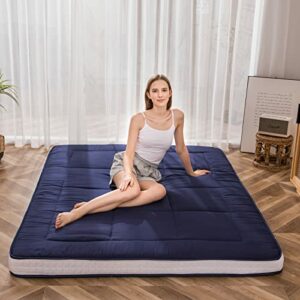 MAXYOYO Futon Mattress, Padded Japanese Floor Mattress Quilted Bed Mattress Topper, Extra Thick Folding Sleeping Pad Breathable Floor Lounger Gue