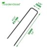 GardenGloss® Landscape Staples Made of Steel non-galvanized (50pcs) - Strong Garden Pegs Stakes for Weed Control Membrane, Netting and Fence - Gr