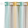 NICETOWN Blackout Curtains for Living Room  Large Window Covering with CutOut Stars Mix Net Curtains for Light Filter  Privacy Protected 2 Panels