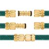 BLOSTM Brass Garden Hose Connector 6 Pack - Rustproof Hose Fittings & Connectors Set with 2x Double Male Connector, 2x Hose ½” End Quick Connect,