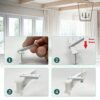Bendable Ceiling Curtain Track for Bay Window 16FTapprox 5m Flexible Curved Curtain Rail Ceiling Wall Mount Heavy Duty Plastic Curtain Rails Trac