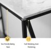 JTSGHRZ Console table Ironwork Console Table Modern Marble Narrow Desk Sofa Side Table Display Accent Table for Living Room Bedroom