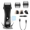 ENSSU Electric Body Hair Trimmer Groin Pubic Trimmer with LED Display Hair Clipper for Men Cordless Bread Trimmer USB Rechargeable Body Shaver fo