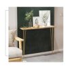 Golden Console Table Solid Wood Easy To Install Very Narrow Console Table Against The Wall Simple Console Tables For HallwaySize90  20  80CM