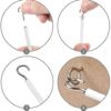 D.A.Y. Republic 4 Meter Curtain Wire Cord with 8 Pairs of Hooks & Eyes, Multi-Purpose Voile Wire Cable, Cut to Size, Perfect for Hanging up Net C