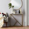Multifunctional Side Table Marble Console Table Home Living Room Corridor Decorative Coffee Table Office Sofa Tablesize 80  25  75CMSize80  25  7