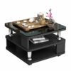 Desks DD Side Table Small Coffee Table In The Living Room Bedroom Bedside Table Balcony Coffee Table 3tier Shelf Glass Table Top Wooden Stand Wor